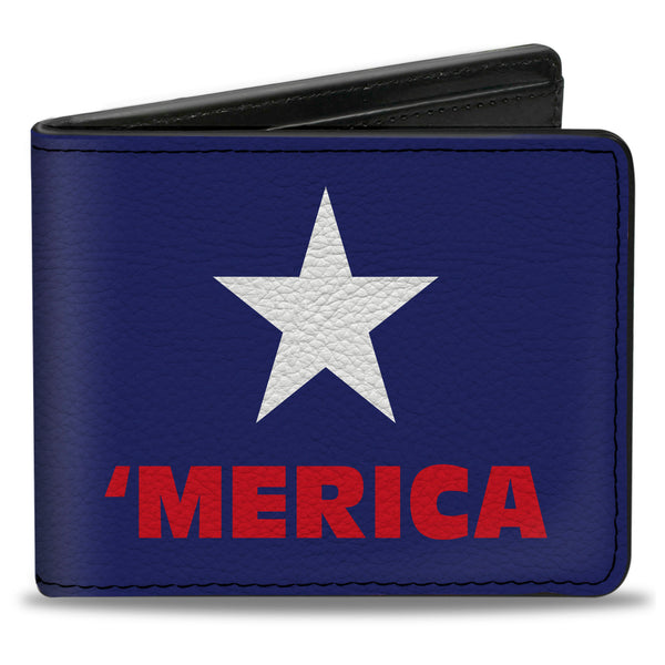 Buckle-Down Bi-Fold Wallet - 'MERICA Star Blue Red White