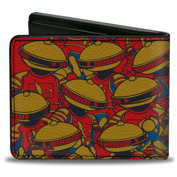 Buckle-Down Bi-Fold Wallet - MMPR Power Rangers Retro Alpha 5 Pose Stacked