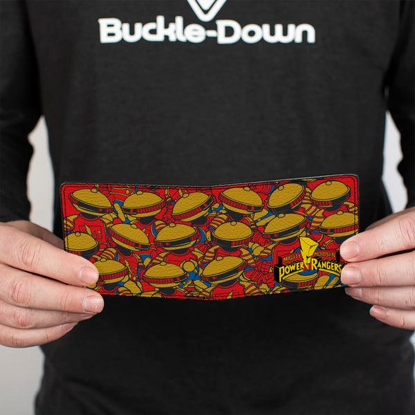 Buckle-Down Bi-Fold Wallet - MMPR Power Rangers Retro Alpha 5 Pose Stacked