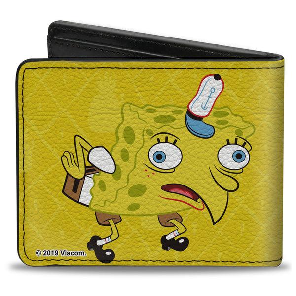 Buckle-Down Bi-Fold Wallet - Mocking SpongeBob Pose Pineapple CLOSE-UP Yellows