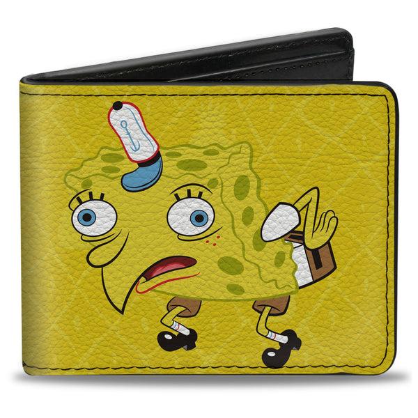 Buckle-Down Bi-Fold Wallet - Mocking SpongeBob Pose Pineapple CLOSE-UP Yellows