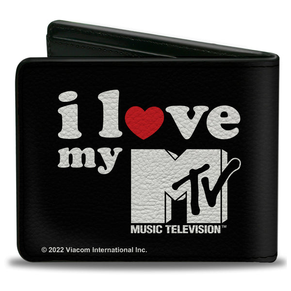 Buckle-Down Bi-Fold Wallet - MTV I LOVE MY MTV Black/White/Red