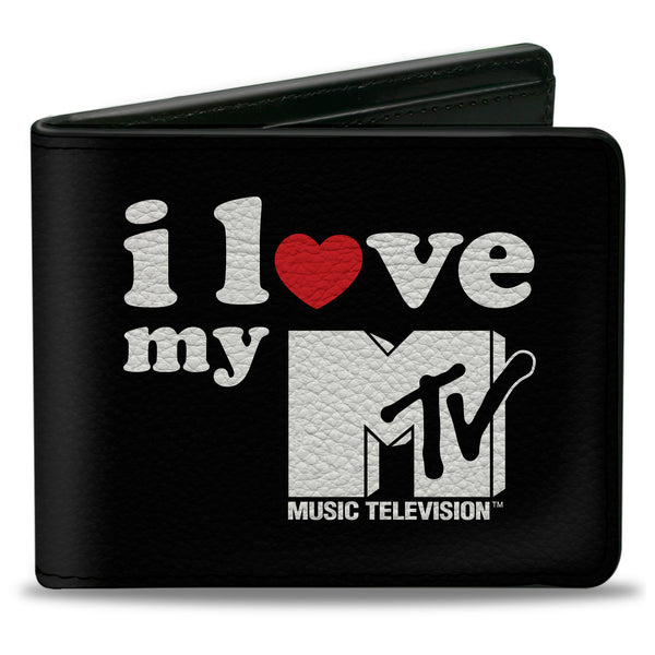 Buckle-Down Bi-Fold Wallet - MTV I LOVE MY MTV Black/White/Red