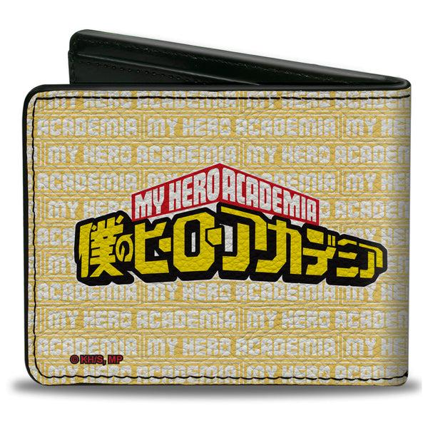 Buckle-Down Bi-Fold Wallet - MY HERO ACADEMIA All Might Pose And Title Logo Yellow/White