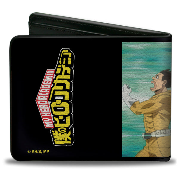 Buckle-Down Bi-Fold Wallet - MY HERO ACADEMIA Five Heroes Running Pose And Title Logo Blues