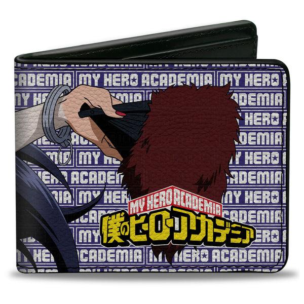Buckle-Down Bi-Fold Wallet - MY HERO ACADEMIA Midnight Jumping Pose and Title Logo Blue/White