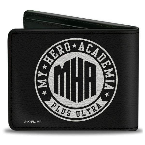 Buckle-Down Bi-Fold Wallet - MY HERO ACADEMIA PLUS ULTRA Round Logo Black/White