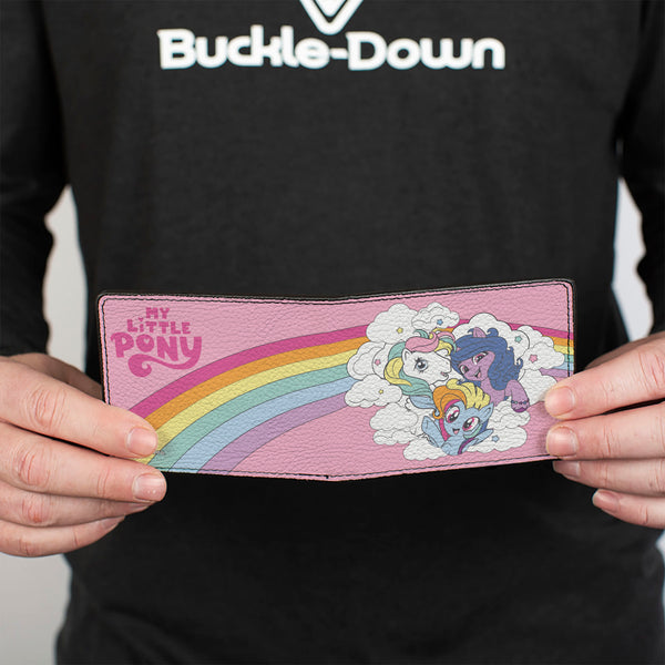 Buckle-Down Bi-Fold Wallet - MY LITTLE PONY Three Pony Rainbow Cloud Pose Pinks