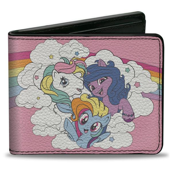 Buckle-Down Bi-Fold Wallet - MY LITTLE PONY Three Pony Rainbow Cloud Pose Pinks