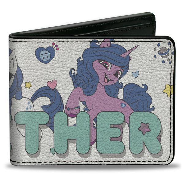 Buckle-Down Bi-Fold Wallet - My Little Pony TOGETHER Pony Trio Pose White/Teal