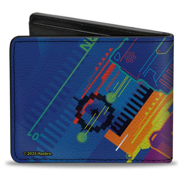 Buckle-Down Bi-Fold Wallet - NERF Blasker READY TO WIN Collage Blue/Multi Color
