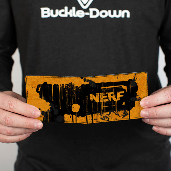 Buckle-Down Bi-Fold Wallet - NERF Blaster Splatter Orange/Black