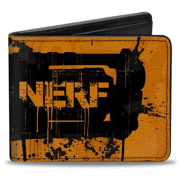 Buckle-Down Bi-Fold Wallet - NERF Blaster Splatter Orange/Black