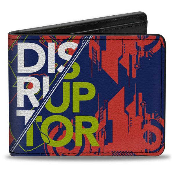 Buckle-Down Bi-Fold Wallet - NERF DISRUPTOR ENGAGE Collage Blue/Red/White/Yellow