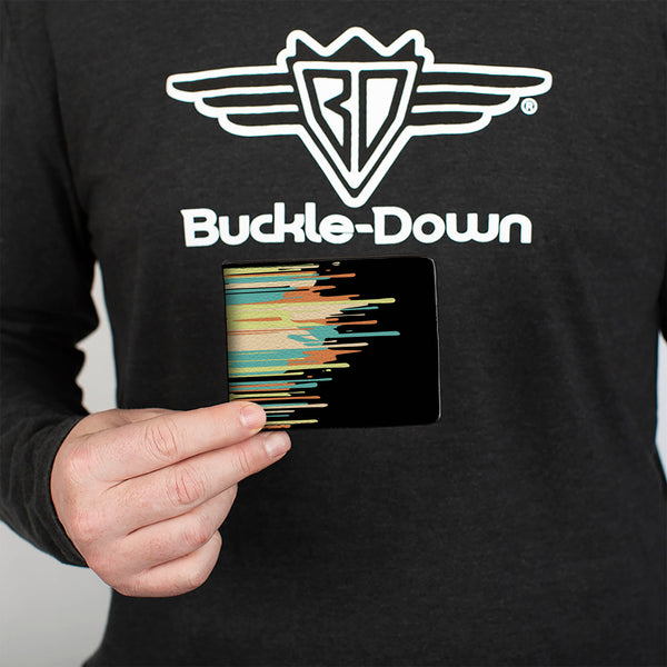 Buckle-Down Bi-Fold Wallet - NERF Text Splatter Black/Multi Color