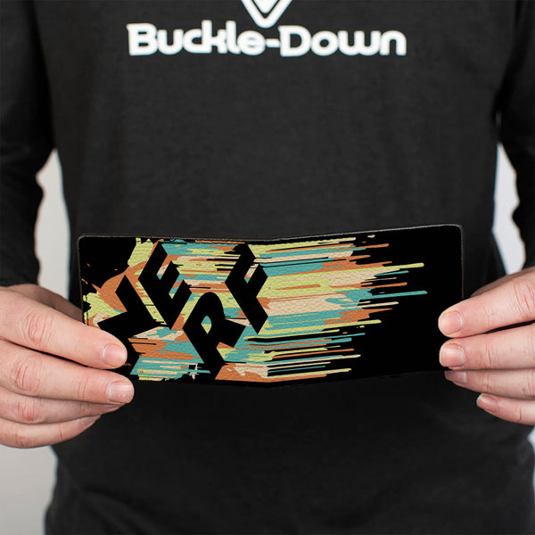 Buckle-Down Bi-Fold Wallet - NERF Text Splatter Black/Multi Color