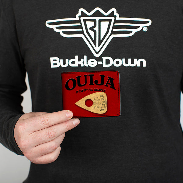 Buckle-Down Bi-Fold Wallet - OUIJA Board Logo Planchette Red/Black