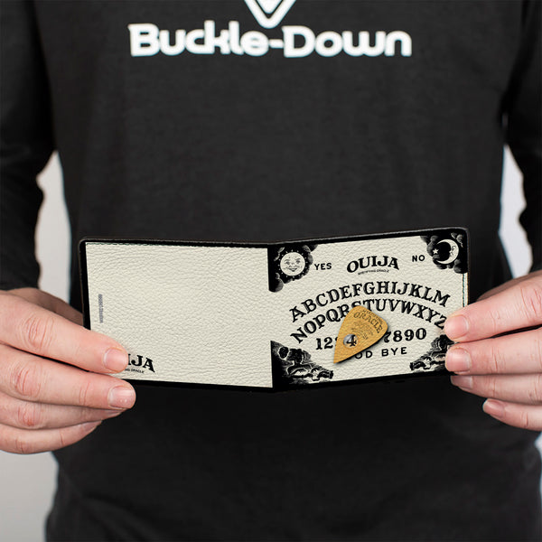 Buckle-Down Bi-Fold Wallet - Ouija Board With Planchette White/Black