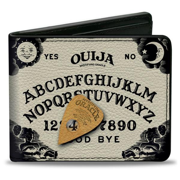 Buckle-Down Bi-Fold Wallet - Ouija Board with Planchette White/Black