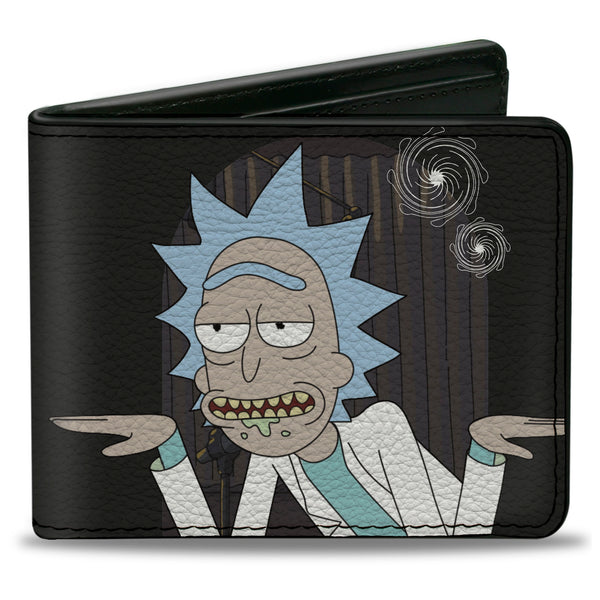 Buckle-Down Bi-Fold Wallet - Rick and Morth Rick GET SCHWIFTY Quotes Black/White