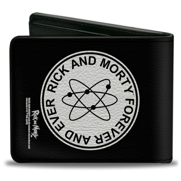 Buckle-Down Bi-Fold Wallet - RICK AND MORTY FOREVER AND EVER Logo Black/White