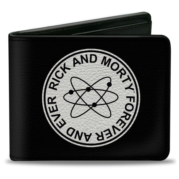 Buckle-Down Bi-Fold Wallet - RICK AND MORTY FOREVER AND EVER Logo Black/White