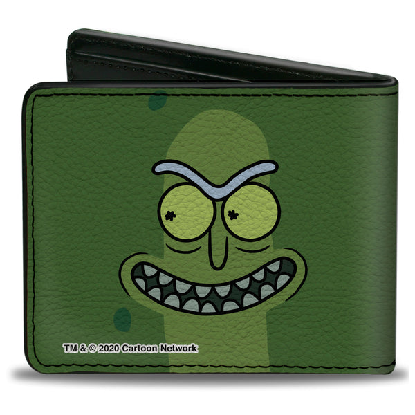 Buckle-Down Bi-Fold Wallet - Rick And Morty Pickle Rick Grinning Greens
