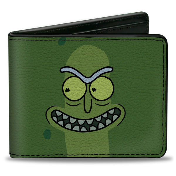 Buckle-Down Bi-Fold Wallet - Rick and Morty Pickle Rick Grinning Greens