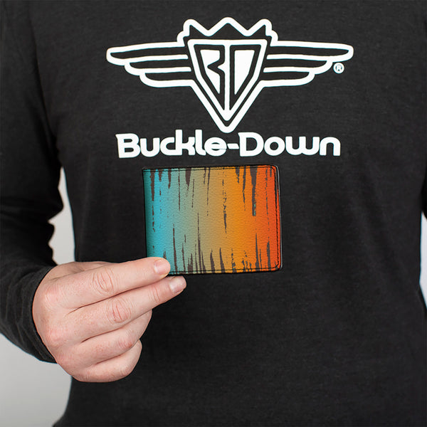 Buckle-Down Bi-Fold Wallet - Scribble Zarape Fade Brown/Multi Color
