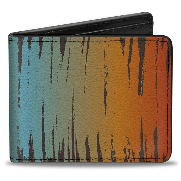 Buckle-Down Bi-Fold Wallet - Scribble Zarape Fade Brown/Multi Color