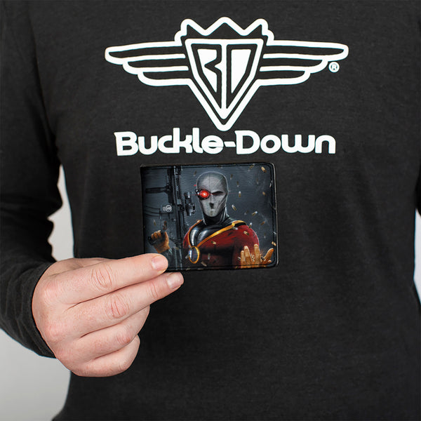 Buckle-Down Bi-Fold Wallet - Secret Six Issue #15 Deadshot Cover Pose Bullets Scattered