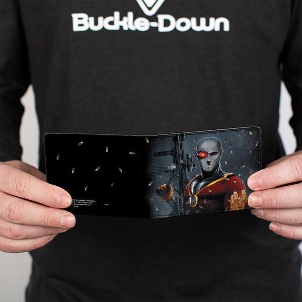 Buckle-Down Bi-Fold Wallet - Secret Six Issue #15 Deadshot Cover Pose Bullets Scattered