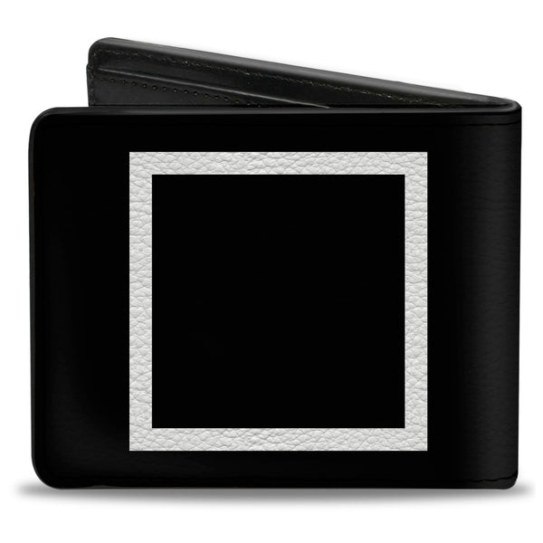 Buckle-Down Bi-Fold Wallet - Shape Square Black White