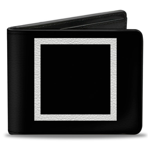 Buckle-Down Bi-Fold Wallet - Shape Square Black White