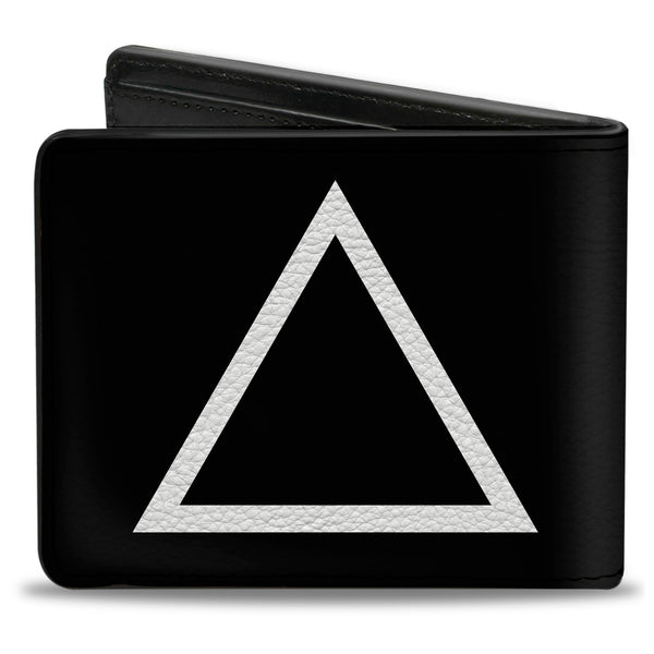 Buckle-Down Bi-Fold Wallet - Shape Triangle Black White