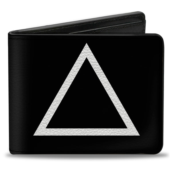 Buckle-Down Bi-Fold Wallet - Shape Triangle Black White