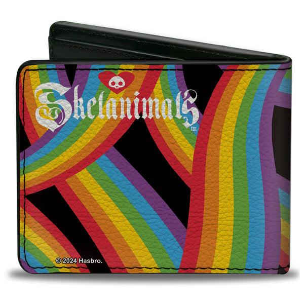 Buckle-Down Bi-Fold Wallet - SKELANIMALS Bonita The Unicorn Pose And Title Logo Rainbows