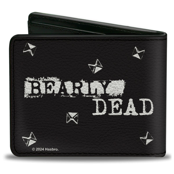 Buckle-Down Bi-Fold Wallet - Skelanimals Chungkee The Panda BEARLY DEAD Pose Black/White