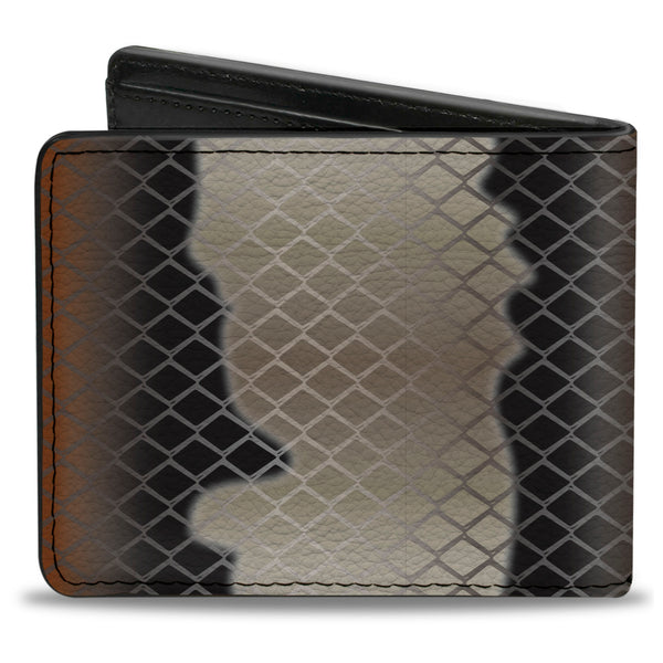 Buckle-Down Bi-Fold Wallet - Snake Copperhead Tan Black Orange