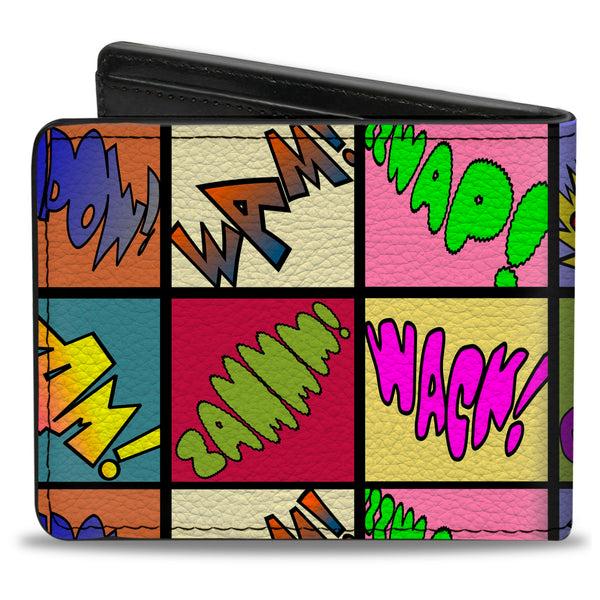 Buckle-Down Bi-Fold Wallet - Sound Effect Checkers Multi Color