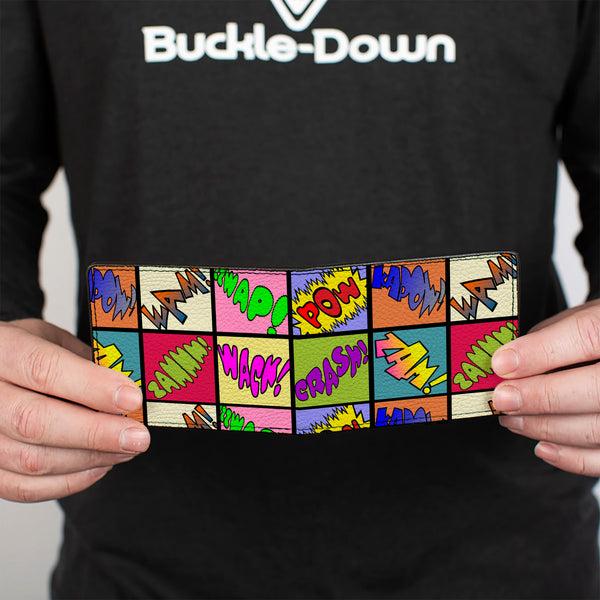Buckle-Down Bi-Fold Wallet - Sound Effect Checkers Multi Color