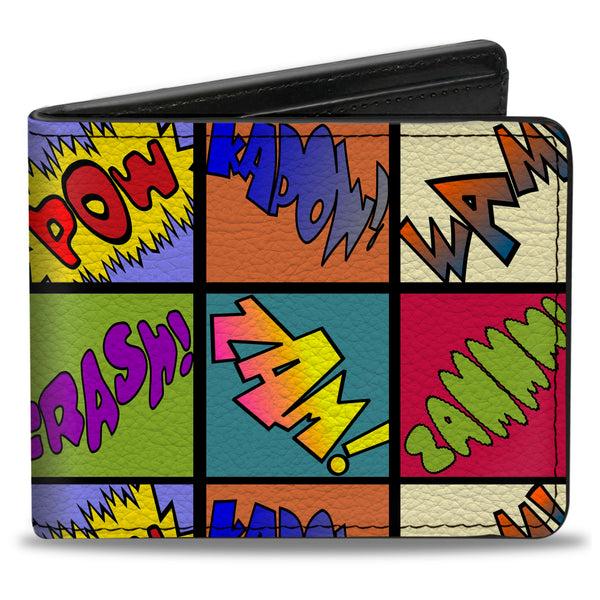 Buckle-Down Bi-Fold Wallet - Sound Effect Checkers Multi Color