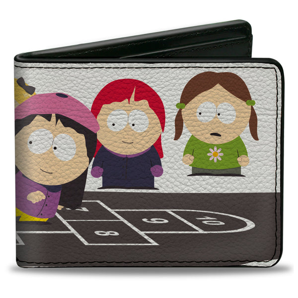 Buckle-Down Bi-Fold Wallet - South Park Bebe and Wendy Deep Learning Hopscotch Group Scene