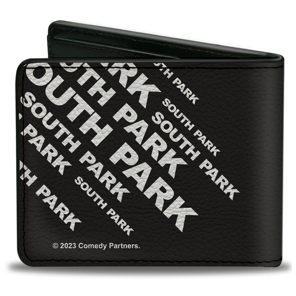 Buckle-Down Bi-Fold Wallet - SOUTH PARK Boys Face Blocks And Text Black/Multi Color