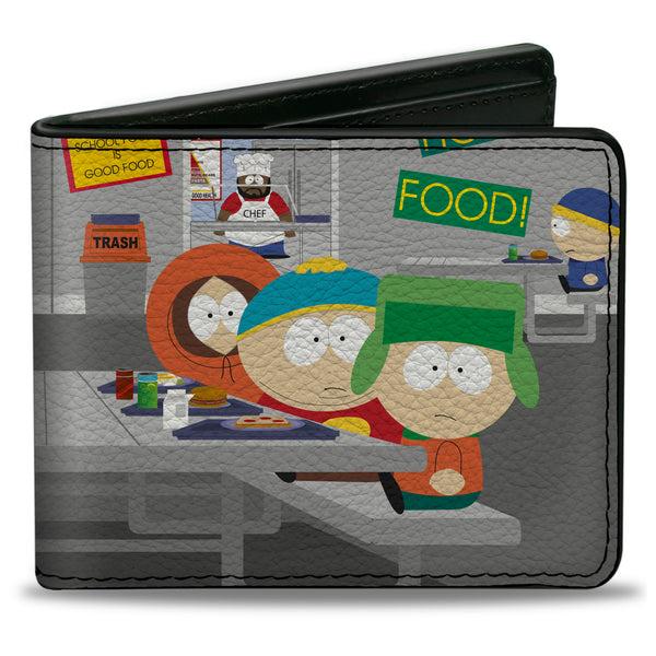 Buckle-Down Bi-Fold Wallet - South Park Boys Group Cafeteria Table Scene