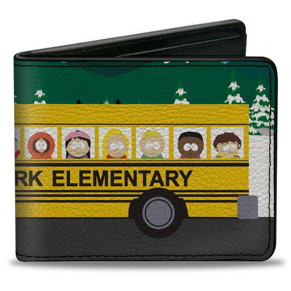 Buckle-Down Bi-Fold Wallet - SOUTH PARK ELEMENTARY School Bus Character Group Scene