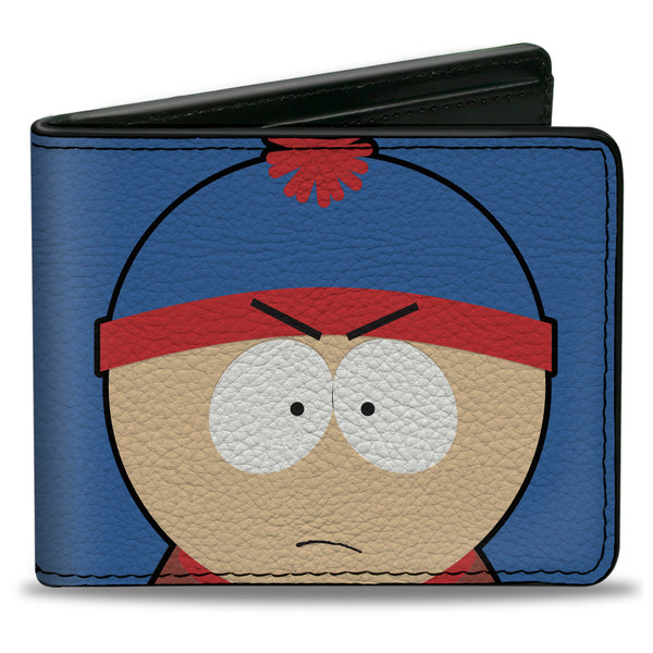 Buckle-Down Bi-Fold Wallet - South Park Stan Face Character Close-Up Blue