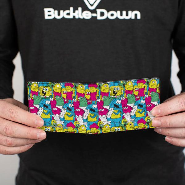 Buckle-Down Bi-Fold Wallet - SpongeBob SquarePants And Friends Collage Blue