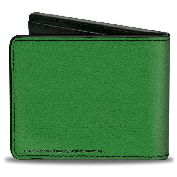Buckle-Down Bi-Fold Wallet - SpongeBob SquarePants And Gary OH JOY Holiday Christmas Pose Green