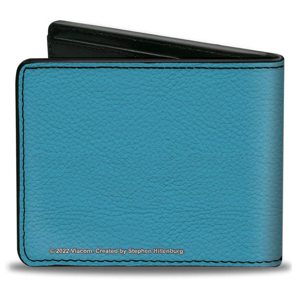 Buckle-Down Bi-Fold Wallet - SpongeBob SquarePants BARNACLES Pose Blue